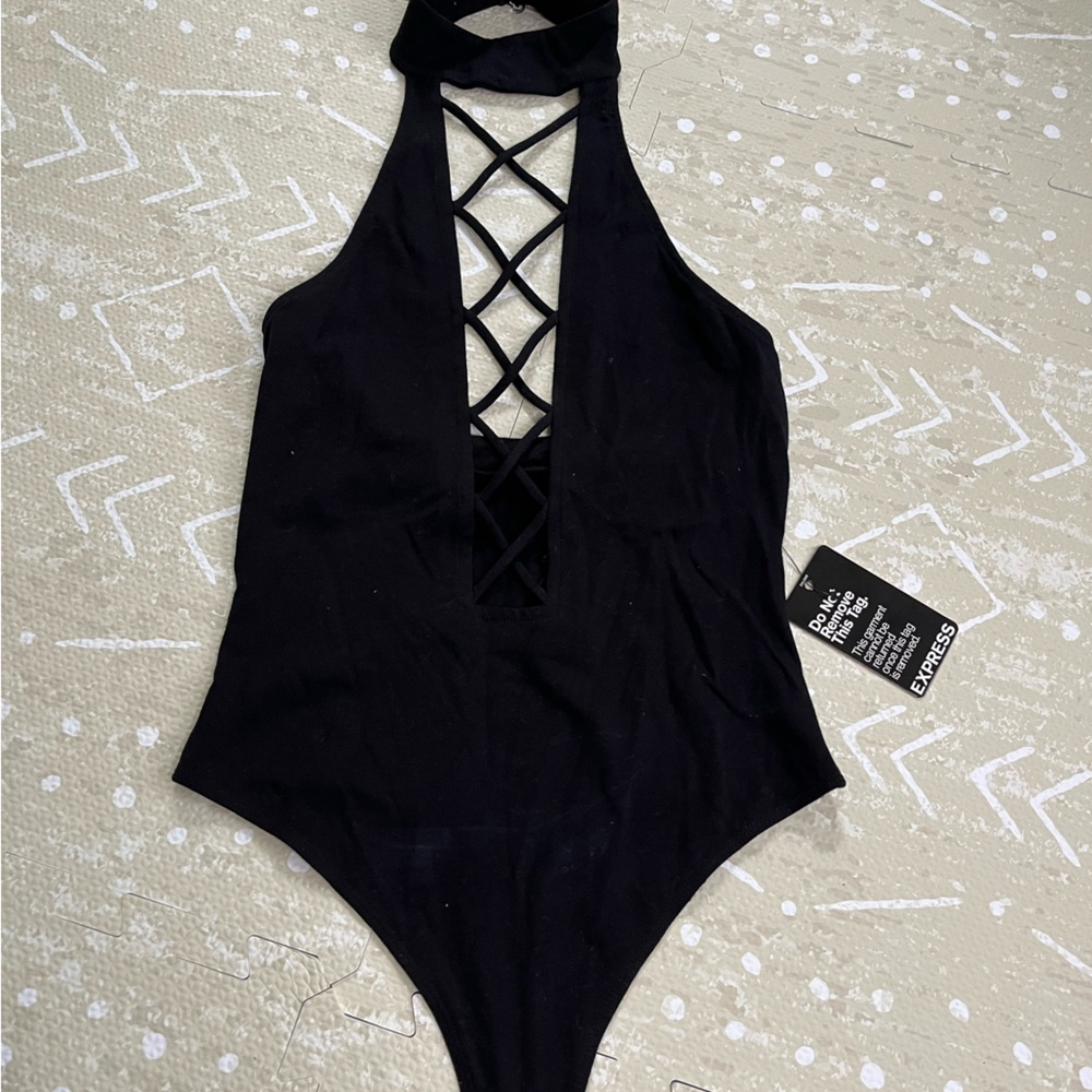 Women’s black bodysuit